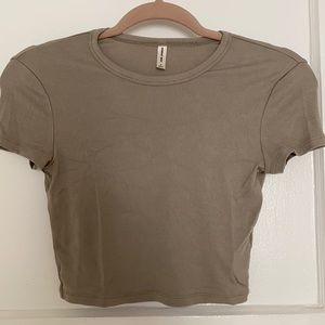 Light olive crop from aritzia